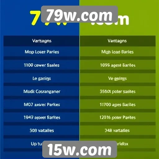 Comparação entre 79w.com e outros sites de jogos